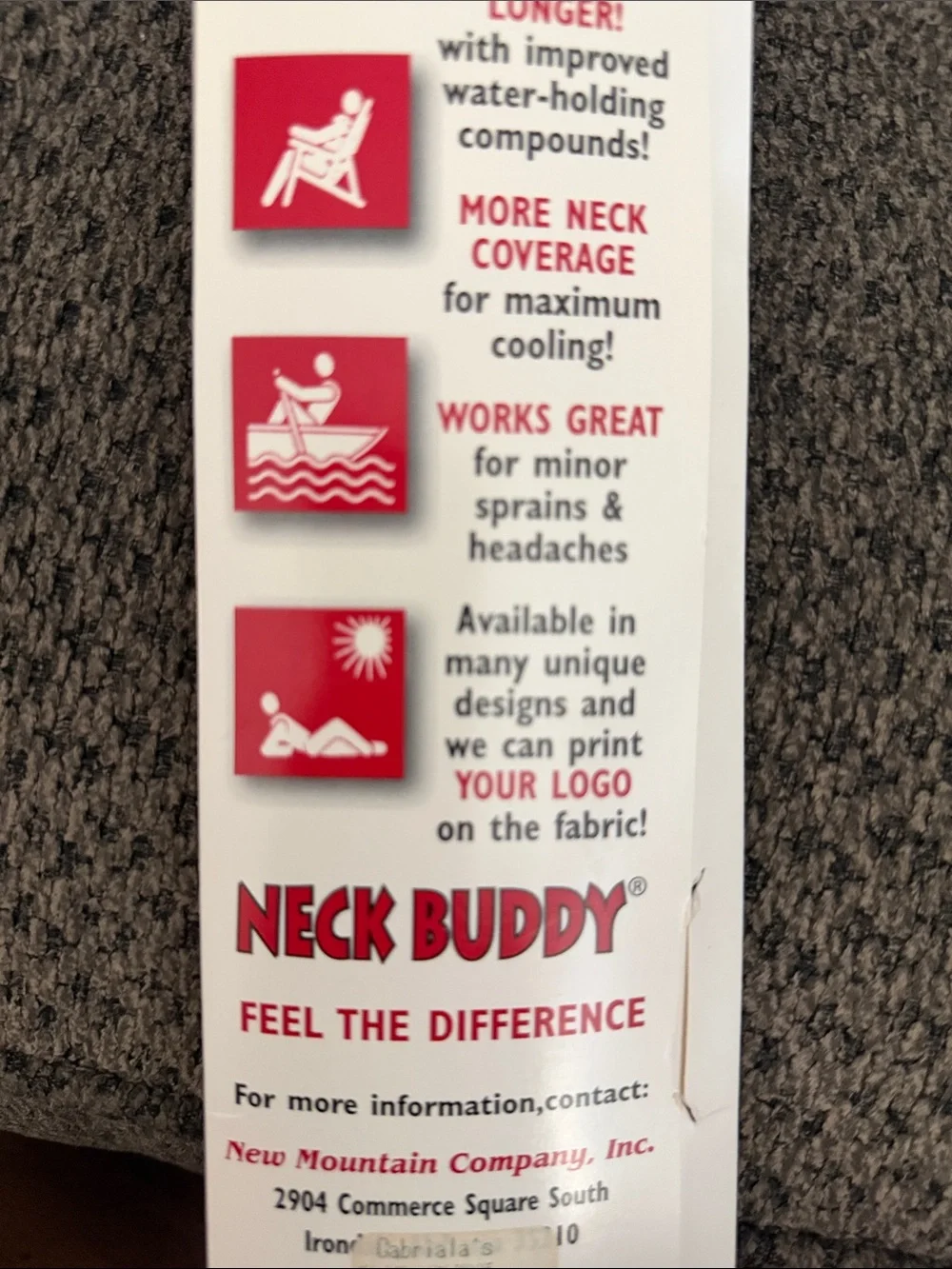 New Neck Buddy Cooling Neck Wrap - Yellow & Green Golf Print